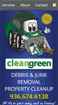 Mobile Screenshot of cleangreentexas.com